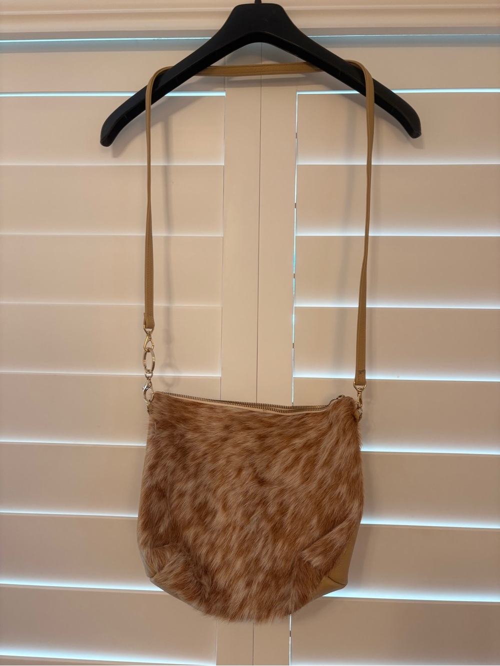 Prime Cut Leather Crossbody Bag with Tan Strap
